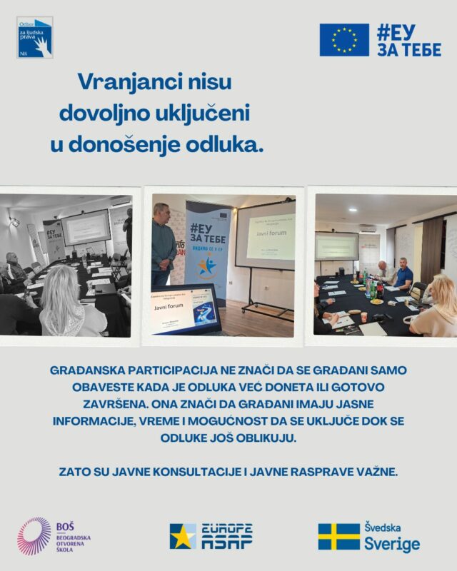 Zajedno ka Evropi - Javni forum Vranje